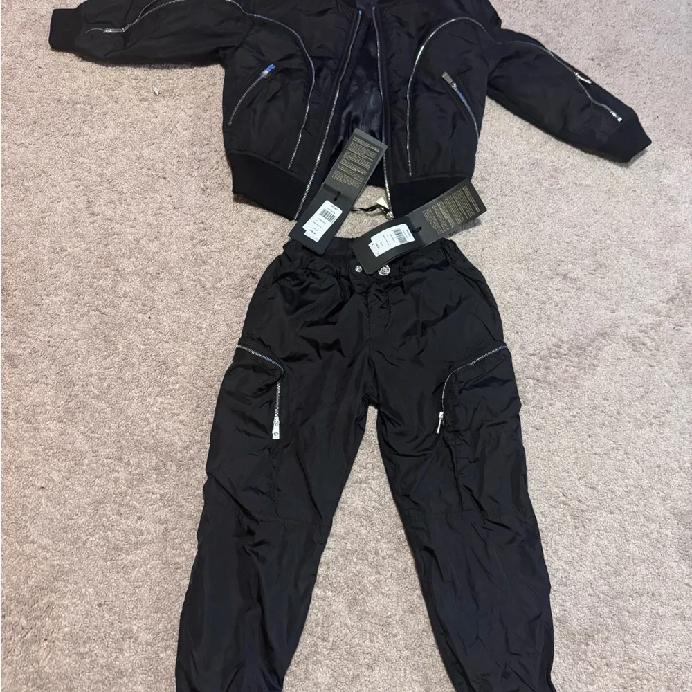 Versace Black Quilted Jacket and joggers - Picture 4 of 6